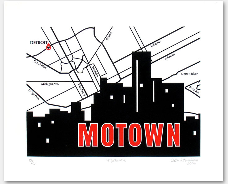 Exclusive Motown Letterpress Art available at https://www.aprilkullis.com/print.html