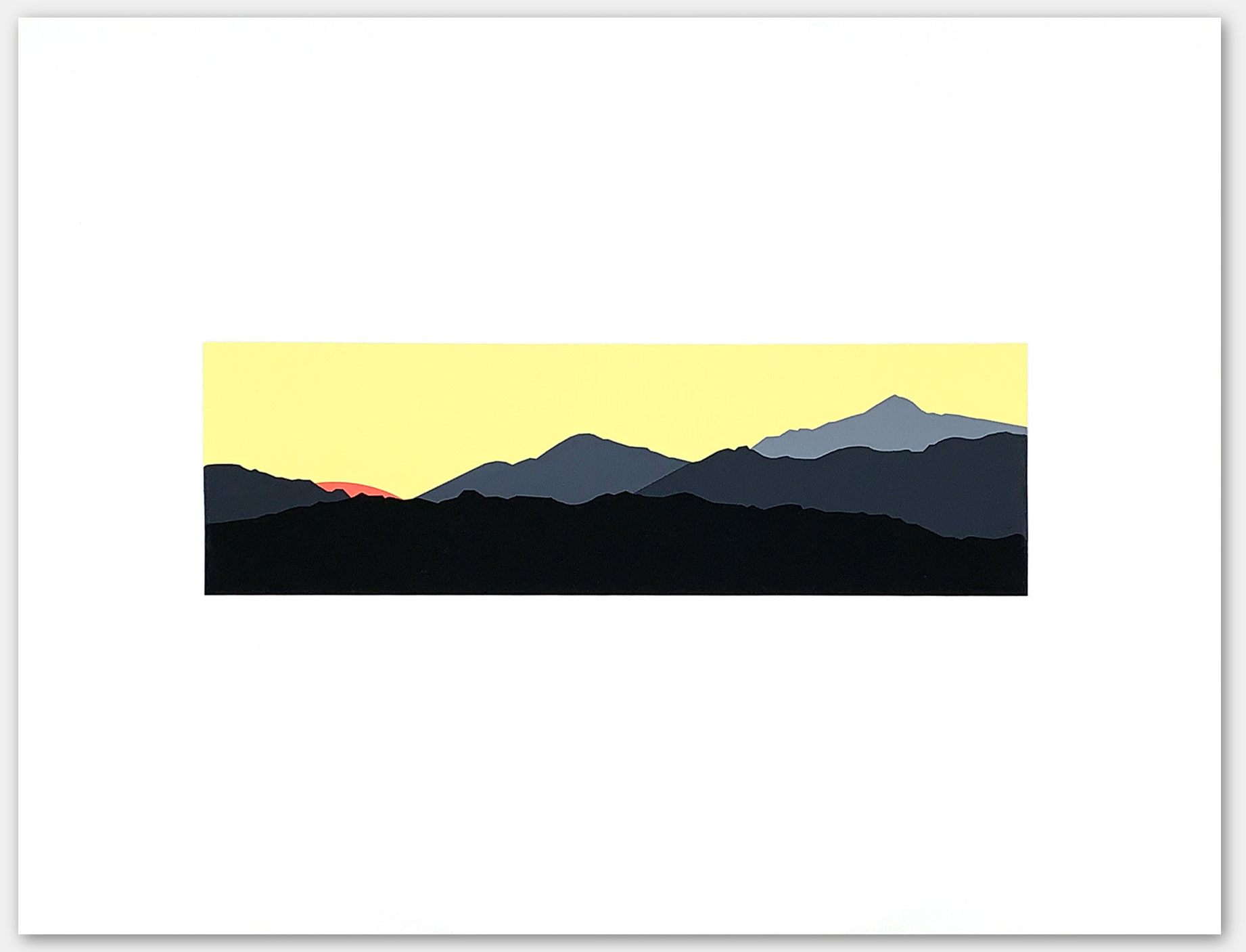 Minimalist Mountain Landscape Limited Edition Screen Print available at https://www.aprilkullis.com/print.html